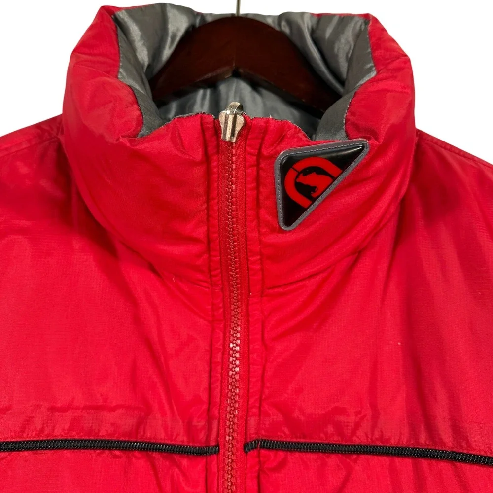 Vtg 90's Ecko Unltd. Function Reversible Red Silver Puffer‎ Jacket Men's XL Down